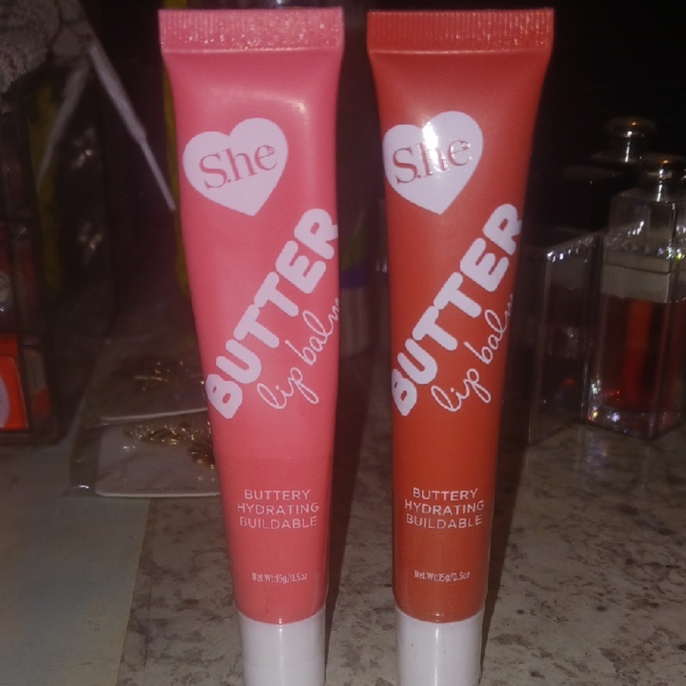 Butter Lip Balm Duo - Pink & Coral Hydrating Gloss